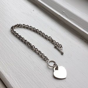 Silver heart bracelet